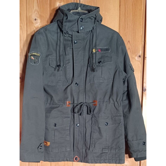 GRIZZLY TACTICAL Green Soldier Style Jacket Coat Womens Large Utility Chore Coat - Picture 2 of 6